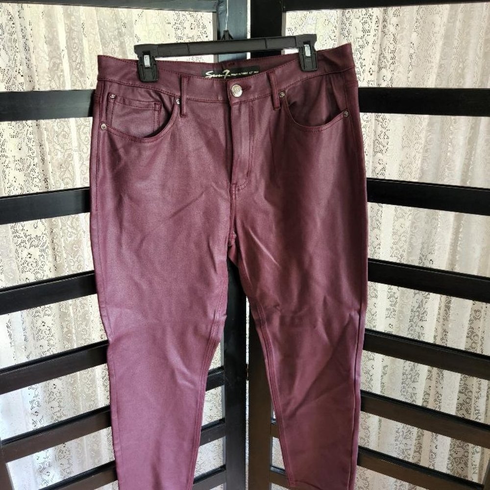 seven7 Faux leather skinny jeans